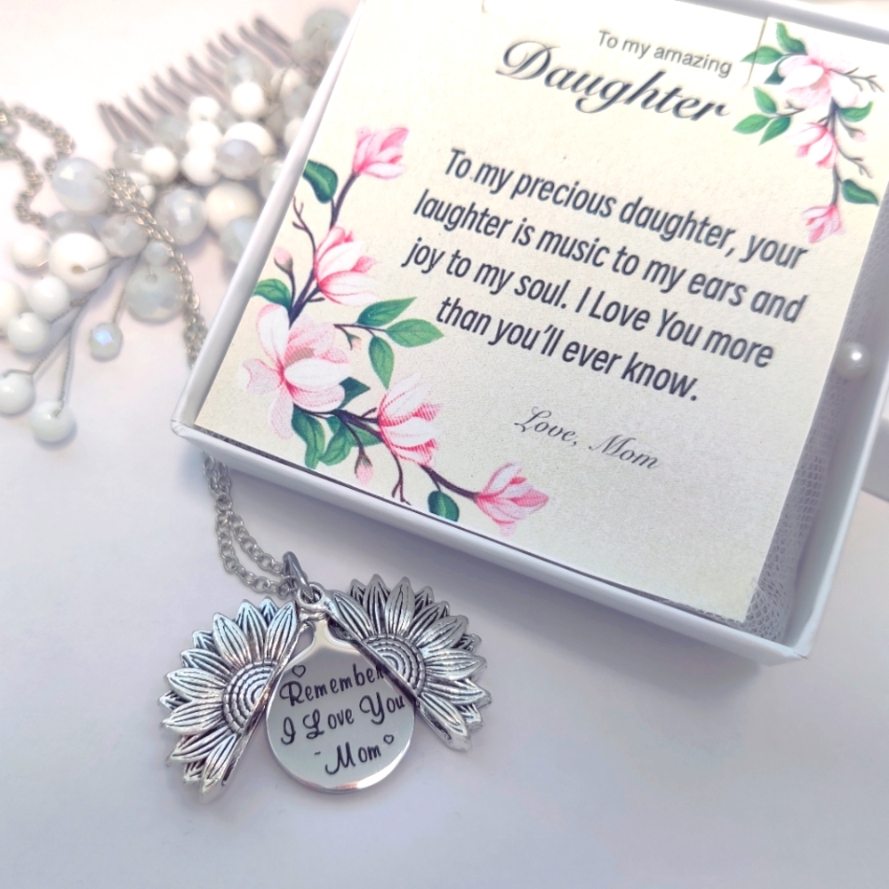 Necklace for daughter with secret a message